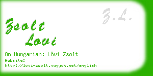 zsolt lovi business card